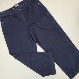 Dark Blue Casual straight leg jeans
